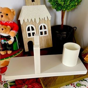 Glue gun holder with glue sticks holder too